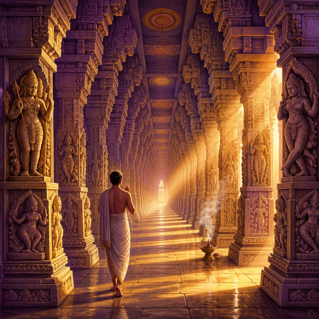The 1220-meter granite corridor of Ramanathaswamy
