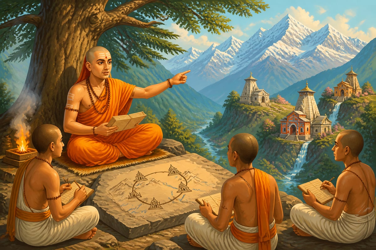 Adi Shankaracharya establishing the Chota Char Dham circuit at Joshimath