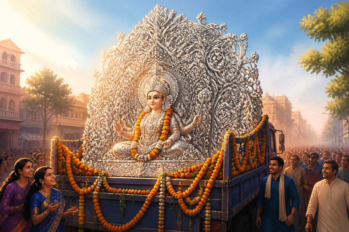 Cuttack tarakasi silver chandi medha procession in January 2013