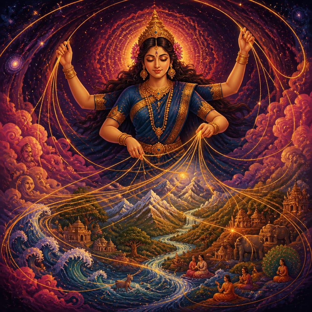 Mahamaya spinning the threads of the world