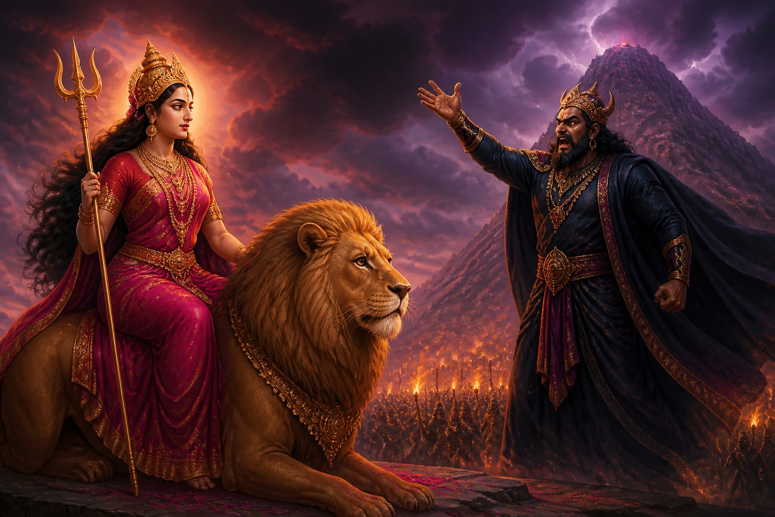Sugriva turns to threats after the goddess refuses