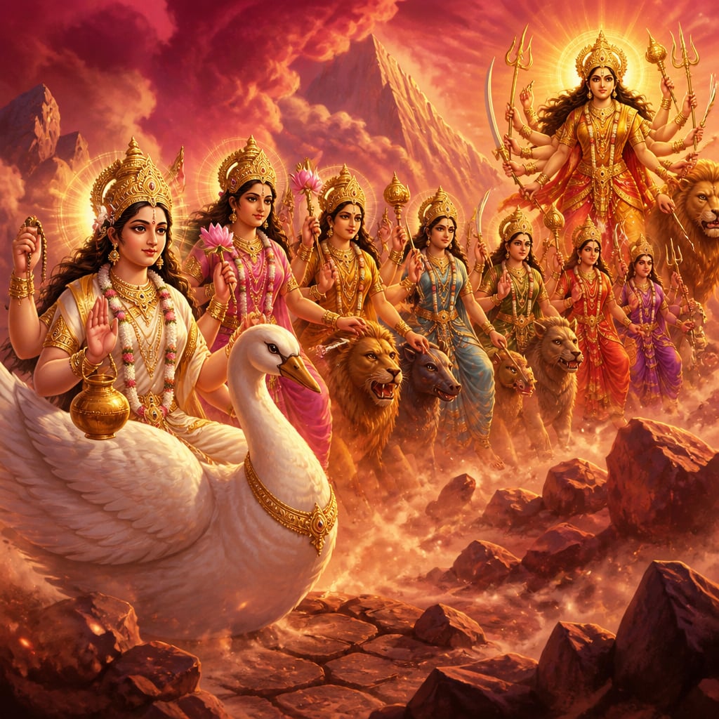 The Seven Mothers stream onto the battlefield