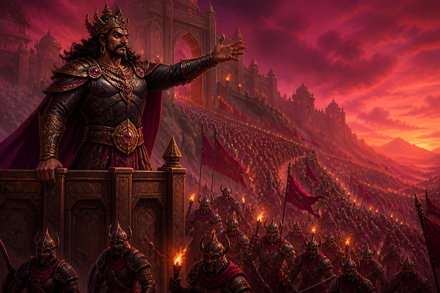 Shumbha summons endless legions from his kingdom
