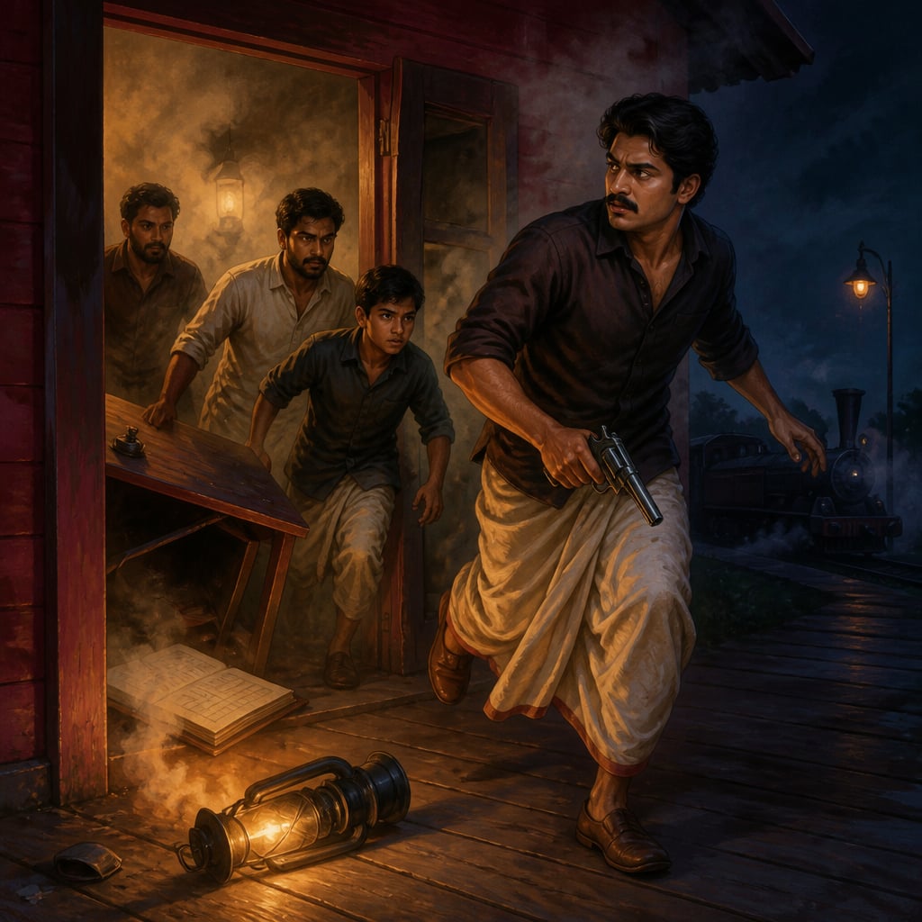 The escape from the stationmaster's office at Feni station