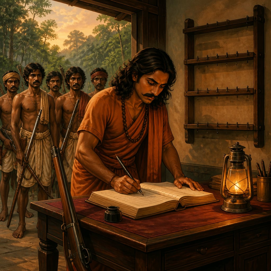Alluri Sitarama Raju writing in the Chintapalli station diary