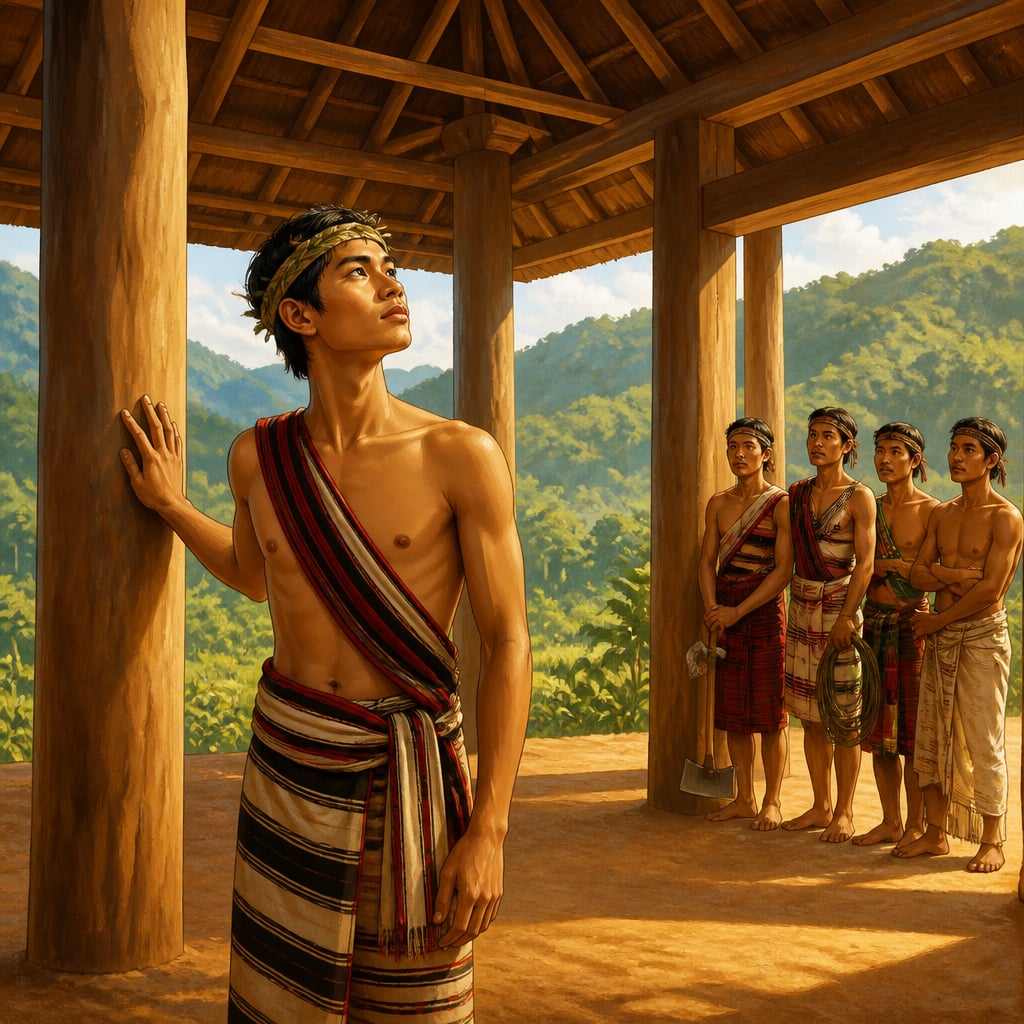 Jadonang inside the house of worship he raised at Kambiron