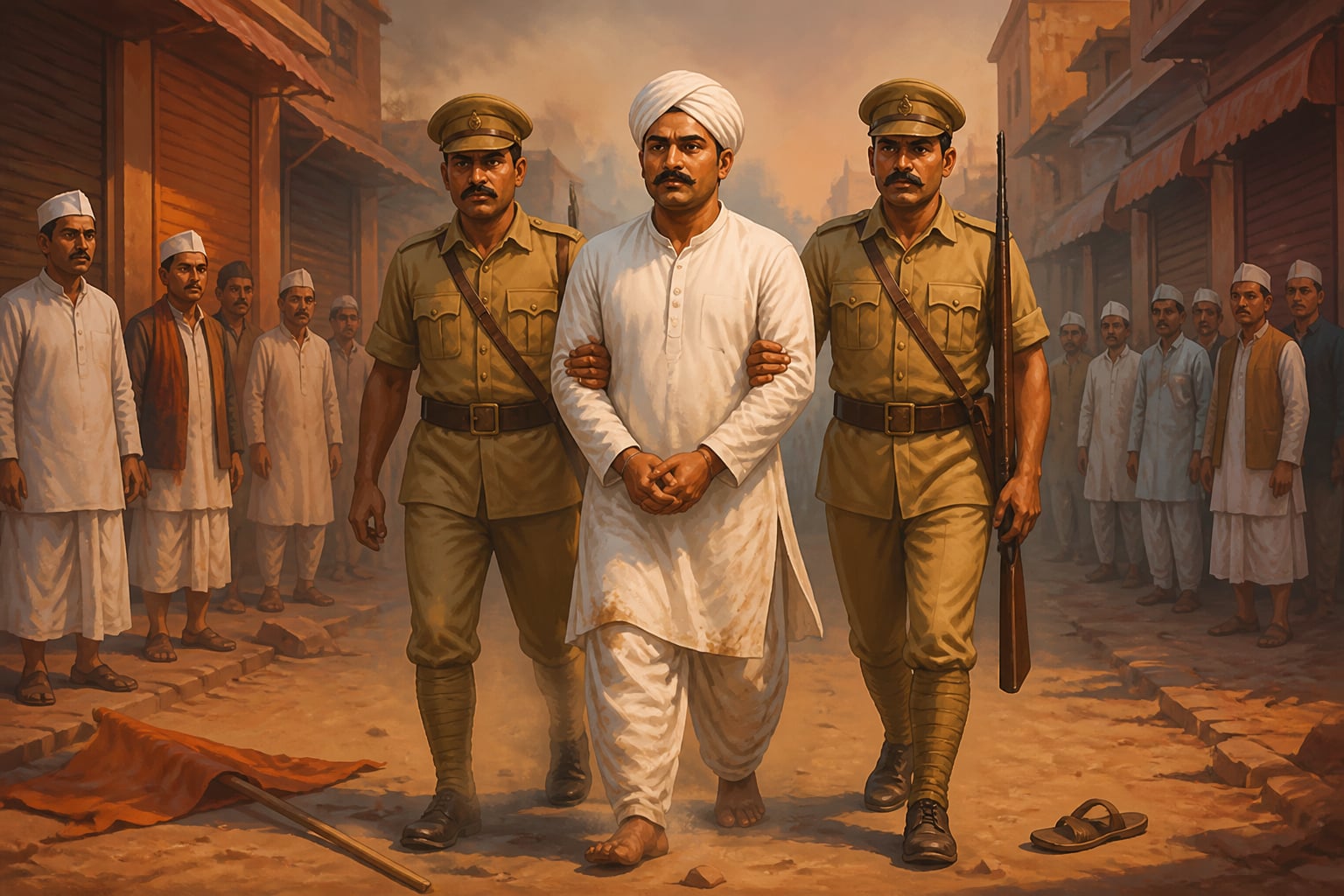 Roshan Singh led away after the Bareilly firing