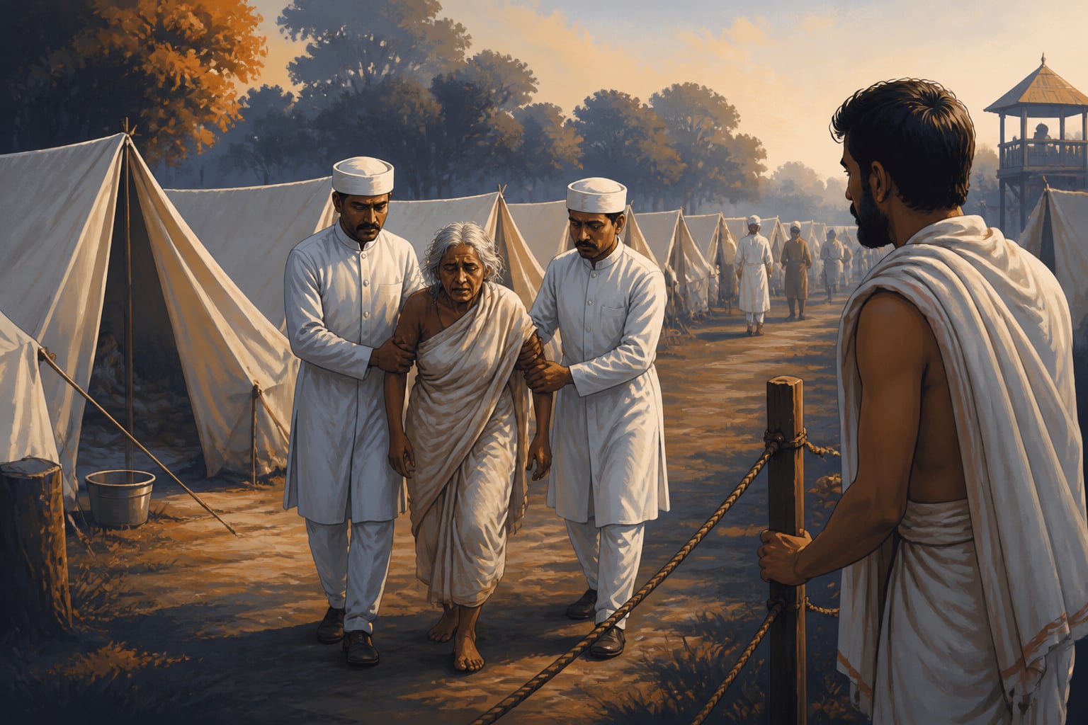 The plague segregation camp at Pune racecourse