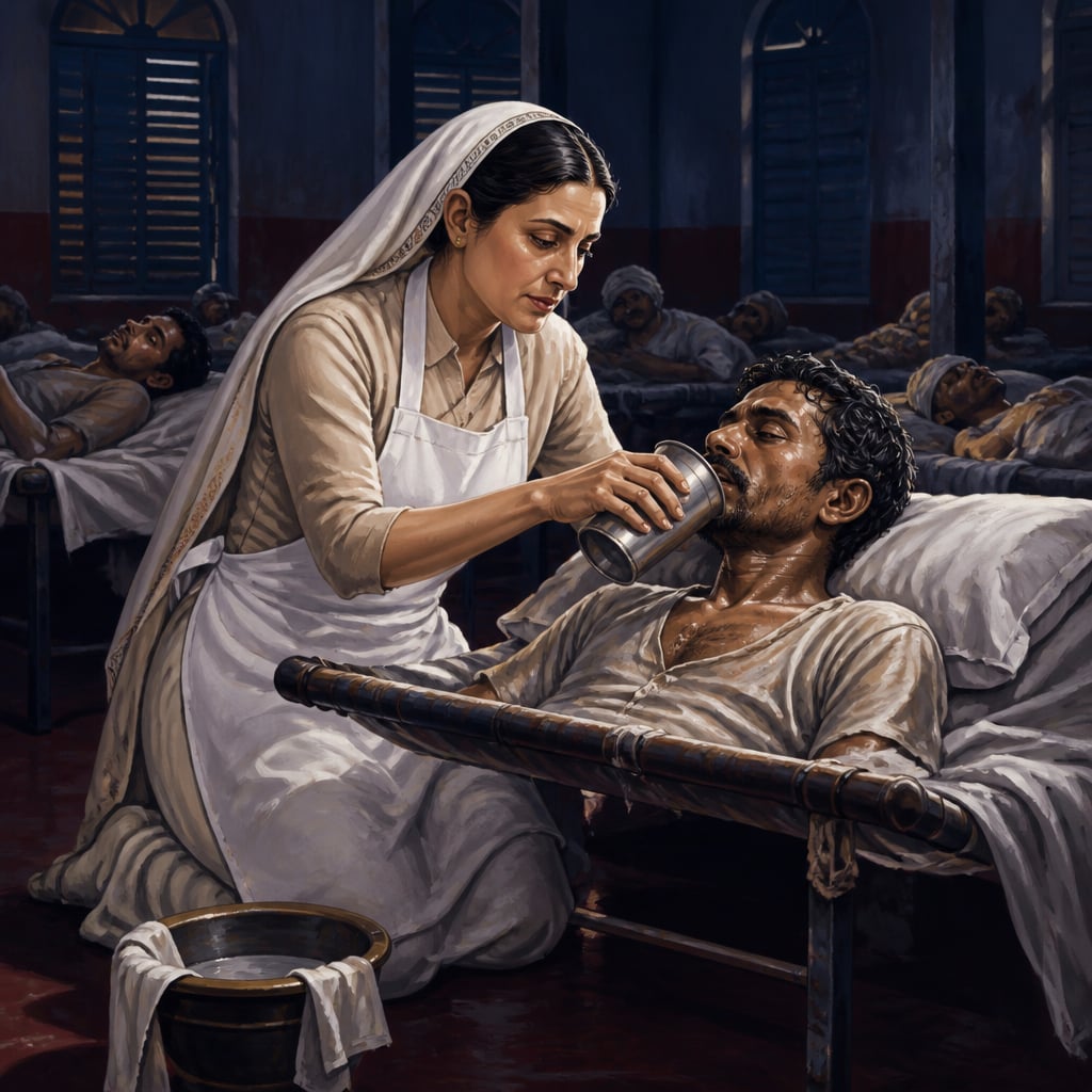 Bhikaji Cama nursing in a Bombay plague ward