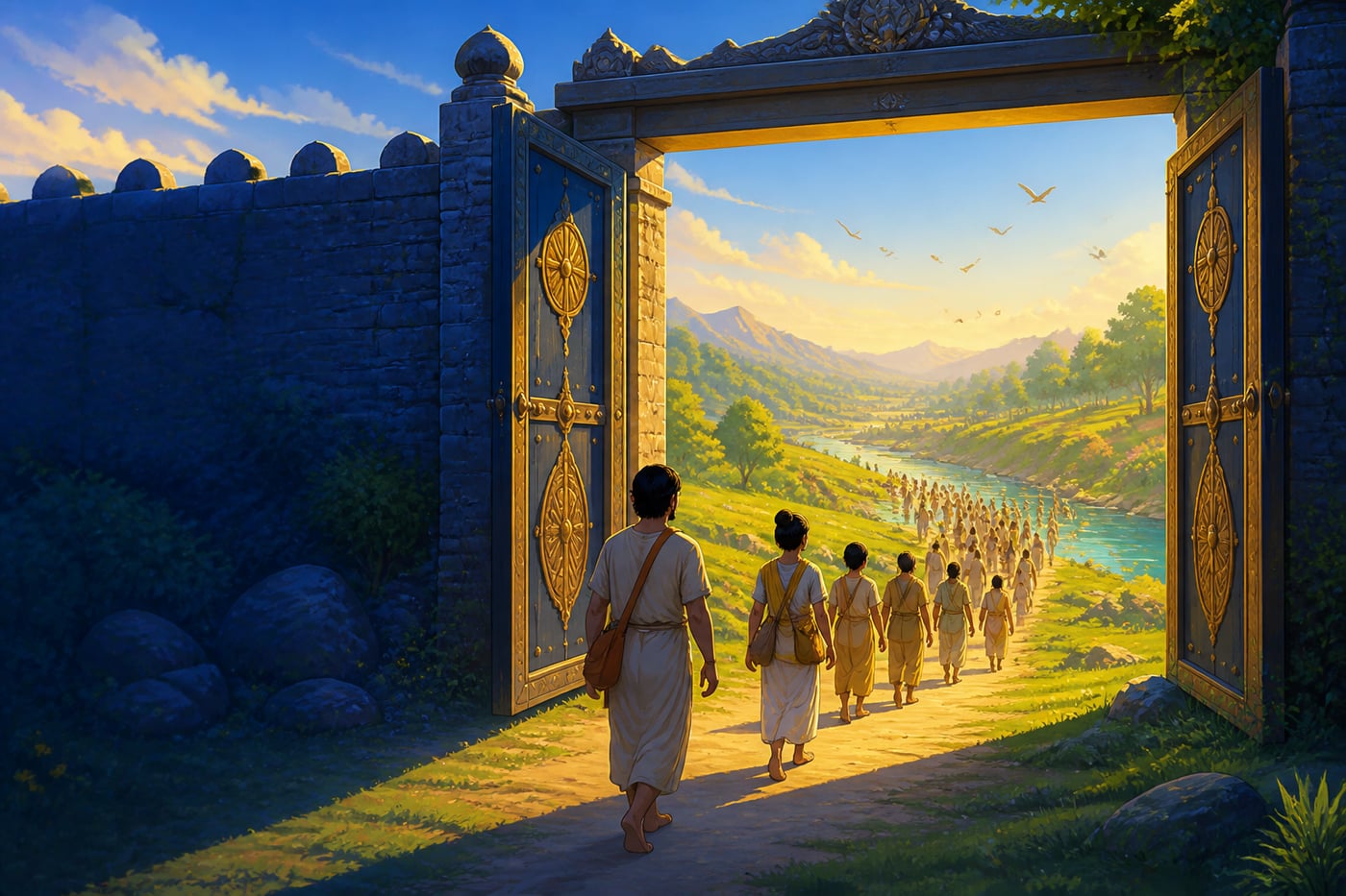 Released travelers rejoin the stream of the living
