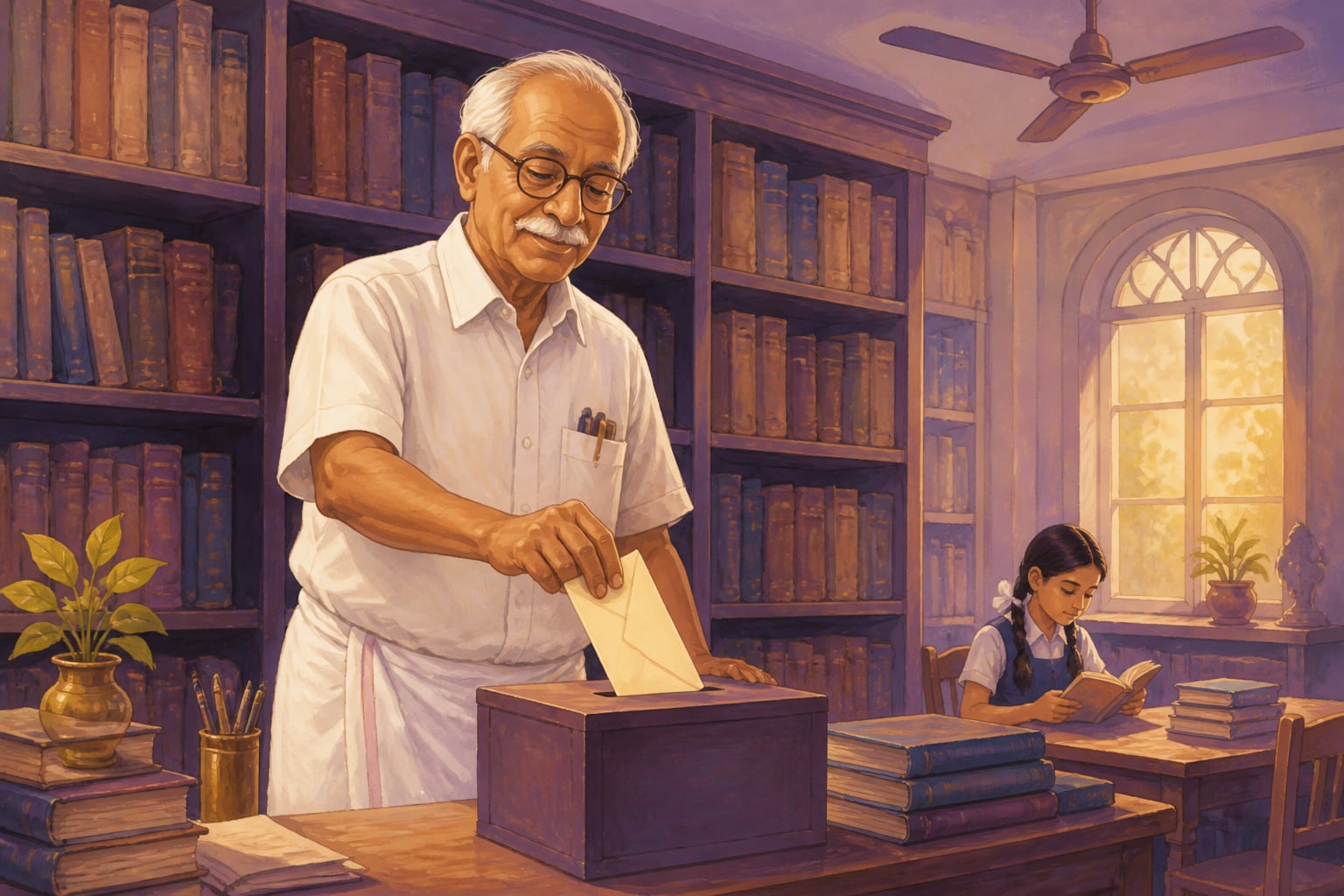 The librarian gives his whole salary away