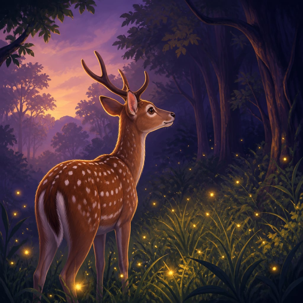 The deer drawn toward the hunter's music