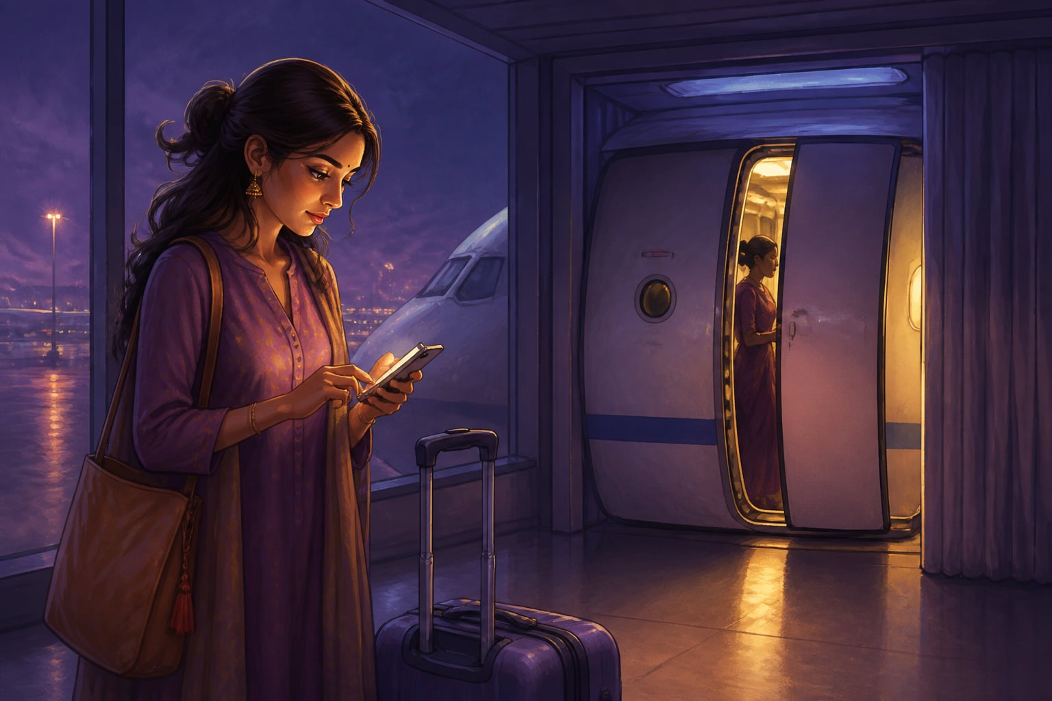 Eleven words sent before an eleven-hour flight
