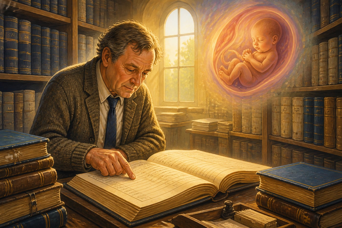 Barker traces the birth ledgers forward