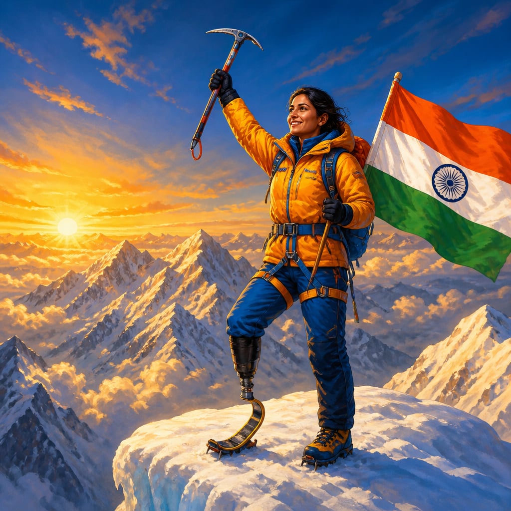 Arunima stands on the summit that should not have happened