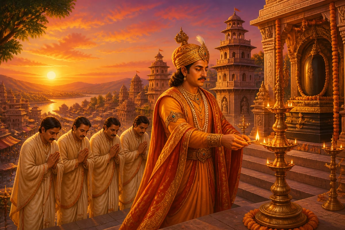 Chandragupta II inaugurating Ujjain as his western capital