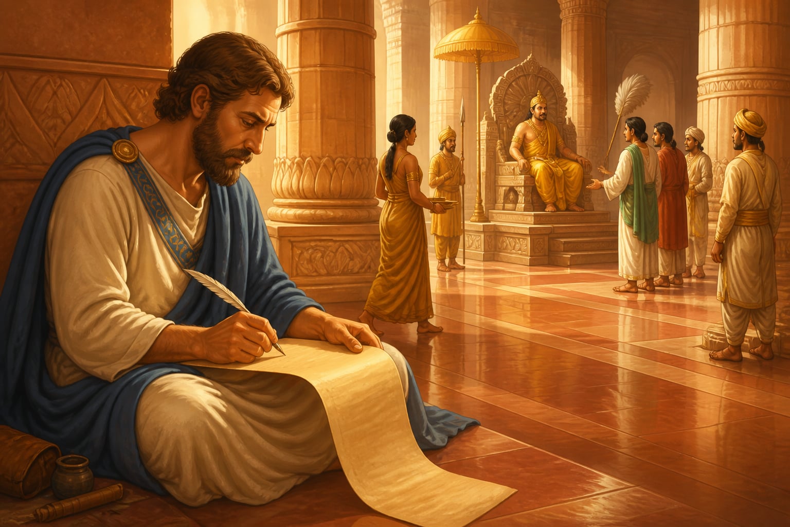 Megasthenes writes the Indica at Chandragupta's court