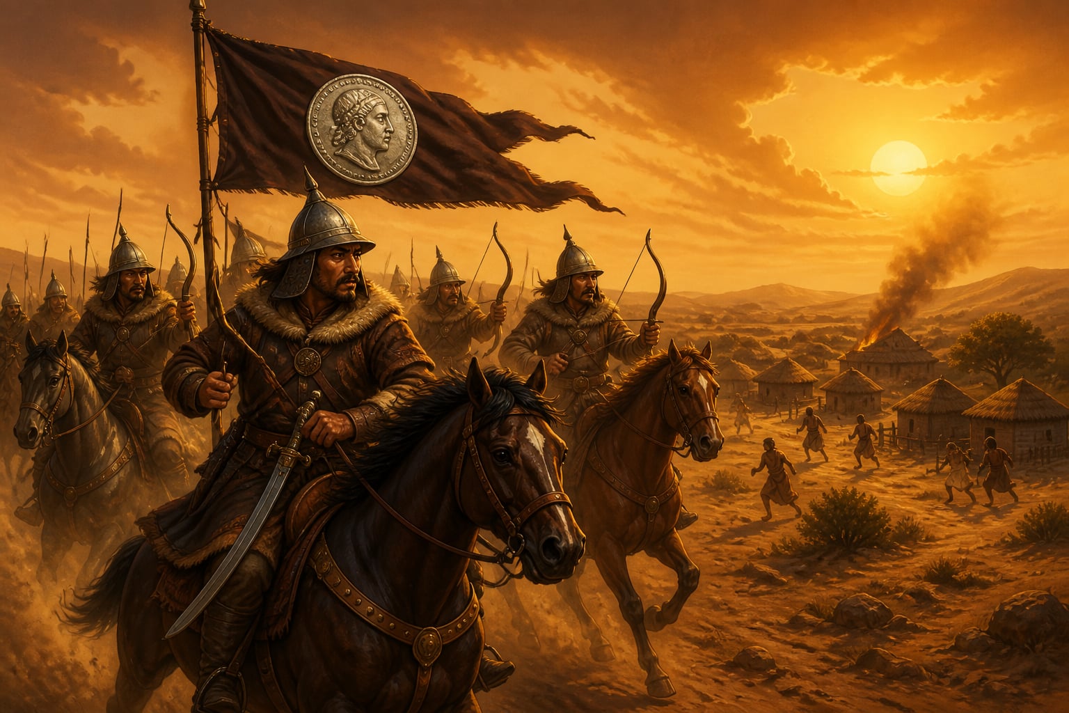 Shaka horse-archers raiding the western Deccan frontier