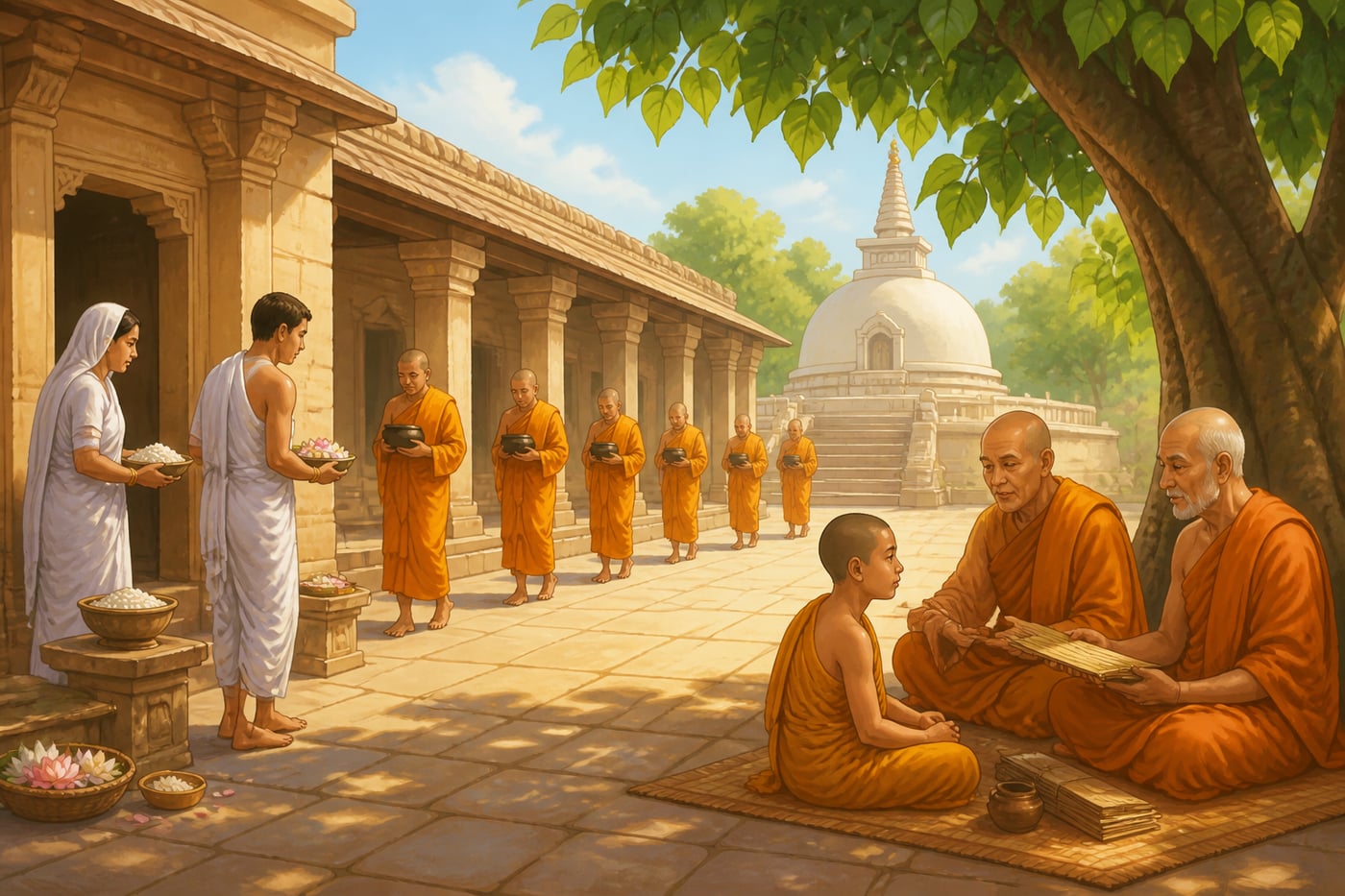 A peaceful Buddhist monastery under Shunga rule