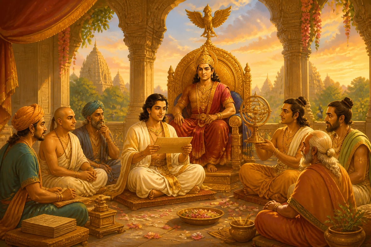 Chandragupta II Vikramaditya and the Navaratnas including Kalidasa and Aryabhata