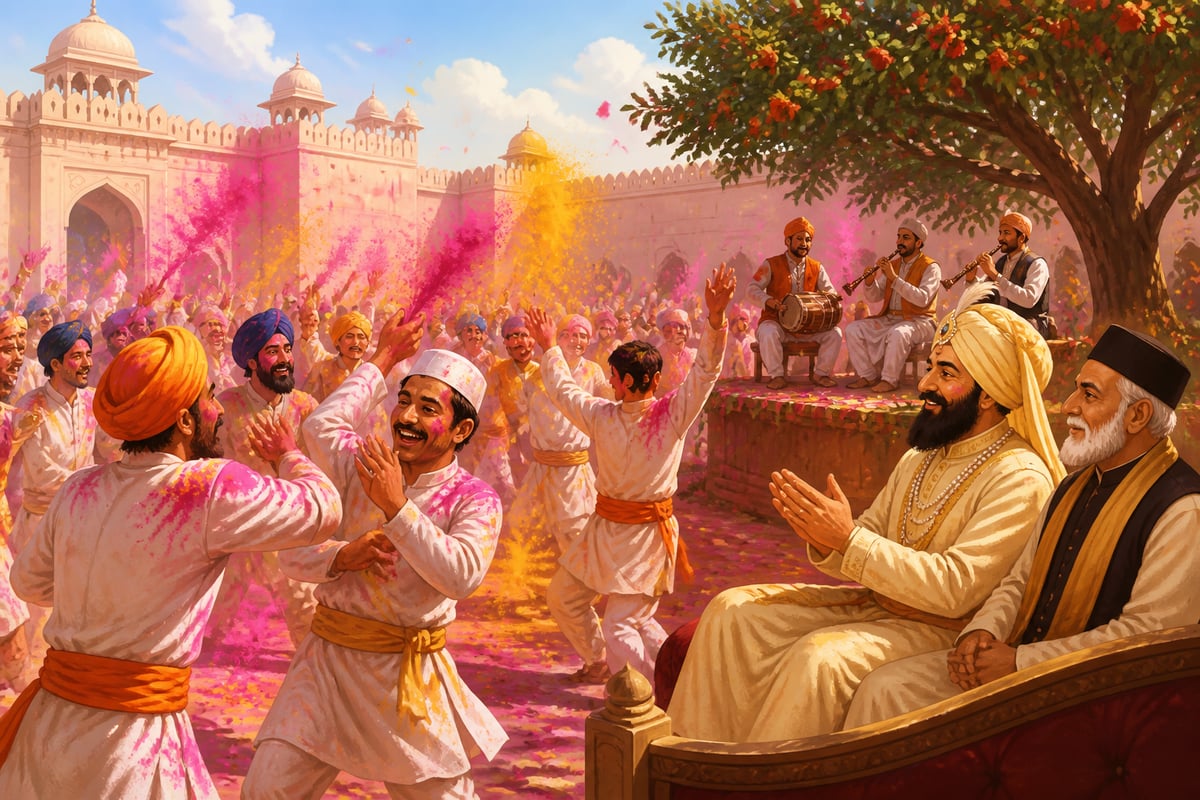 Holi celebrated together at the Lahore Darbar