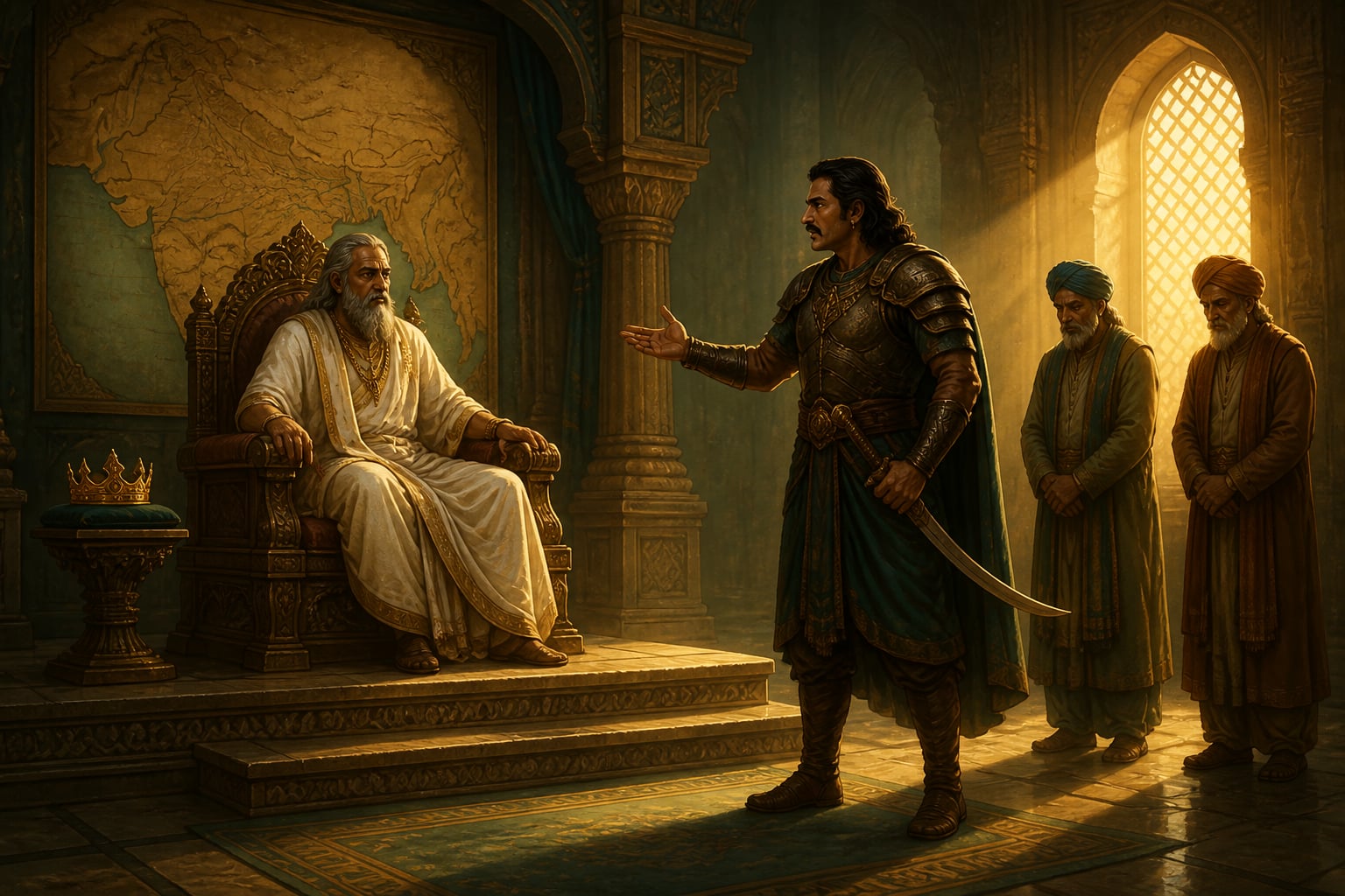 Aged Amoghavarsha and impatient son Krishna II