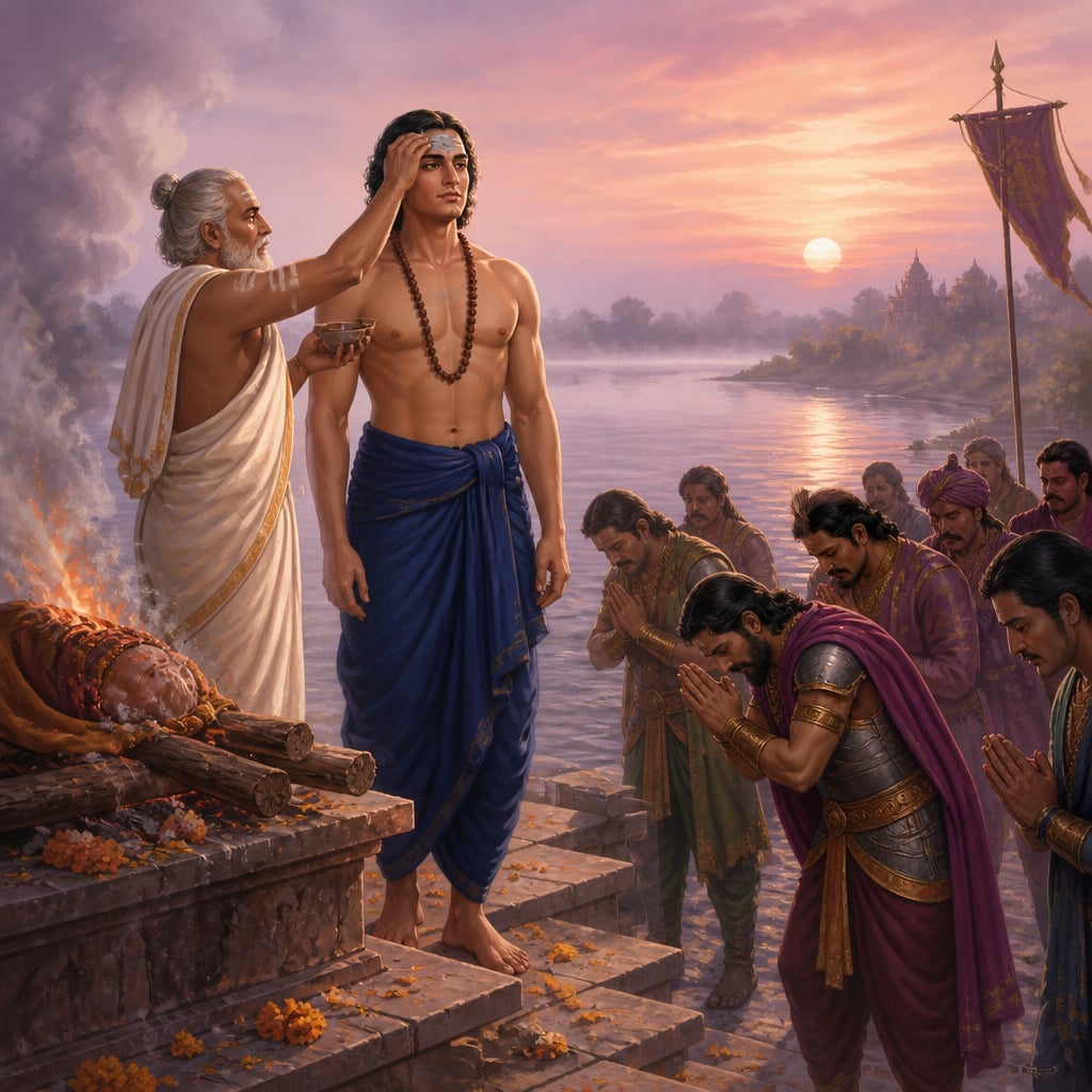 Krishna I acclaimed as emperor at the Godavari river