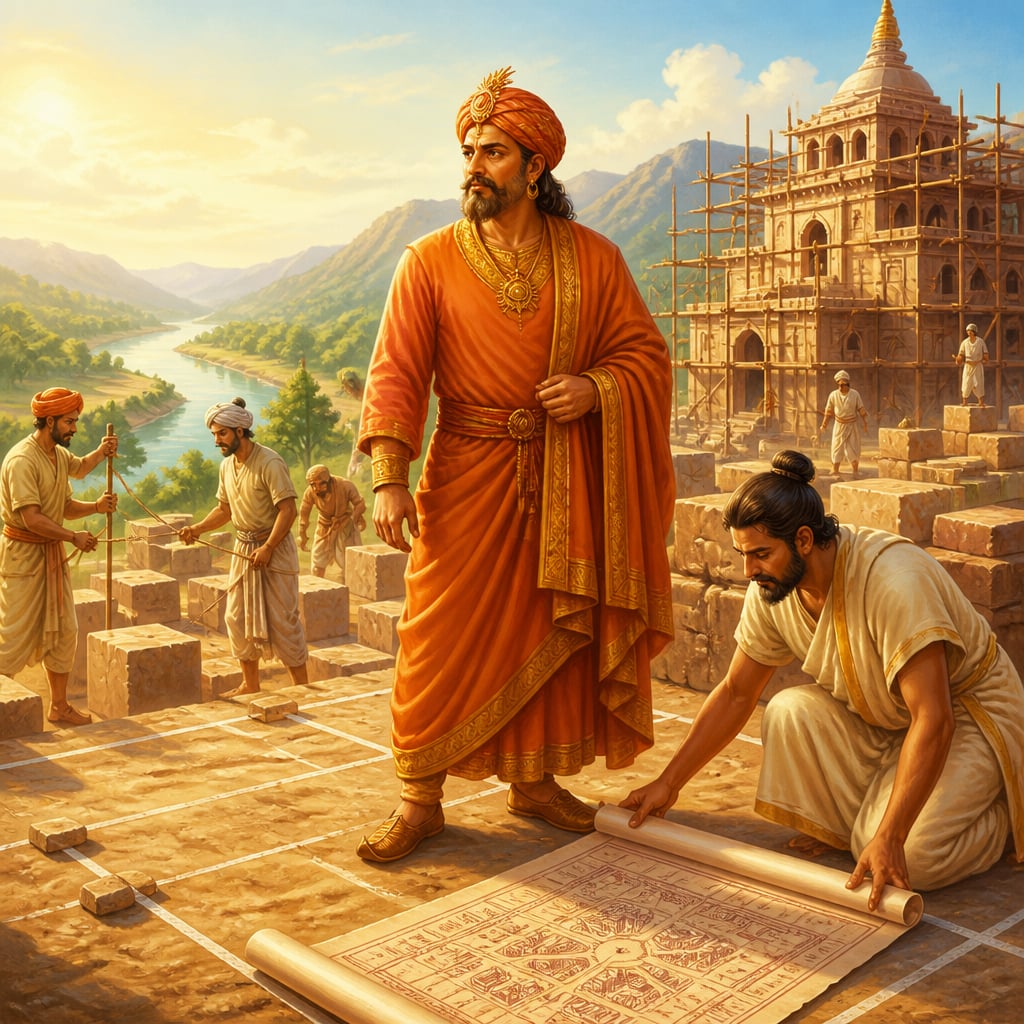 The founding of the city of Parihasapura