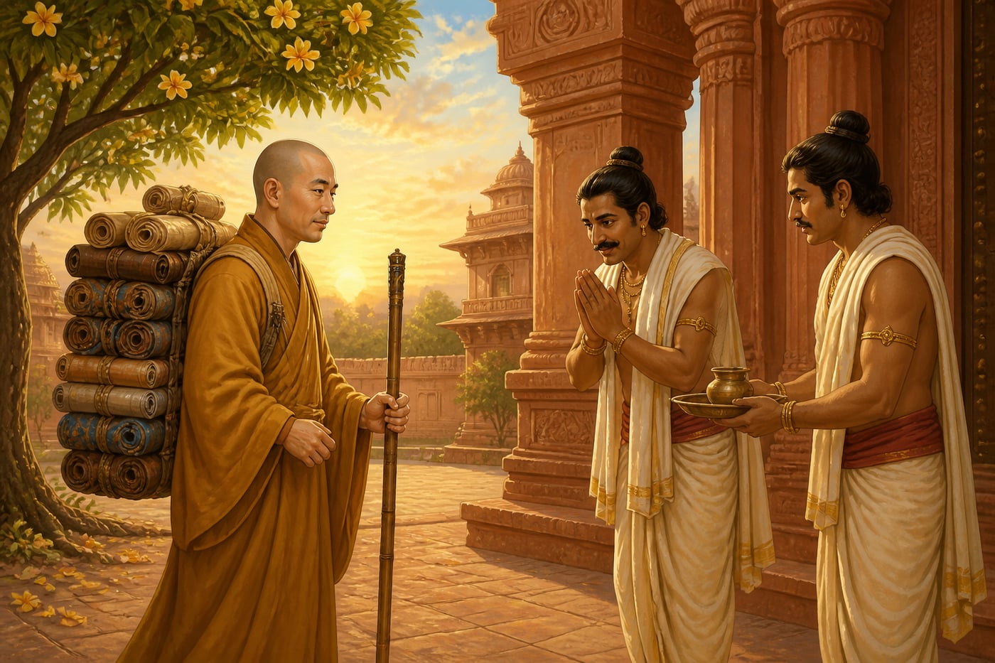 Xuanzang arrives at the Chalukya court