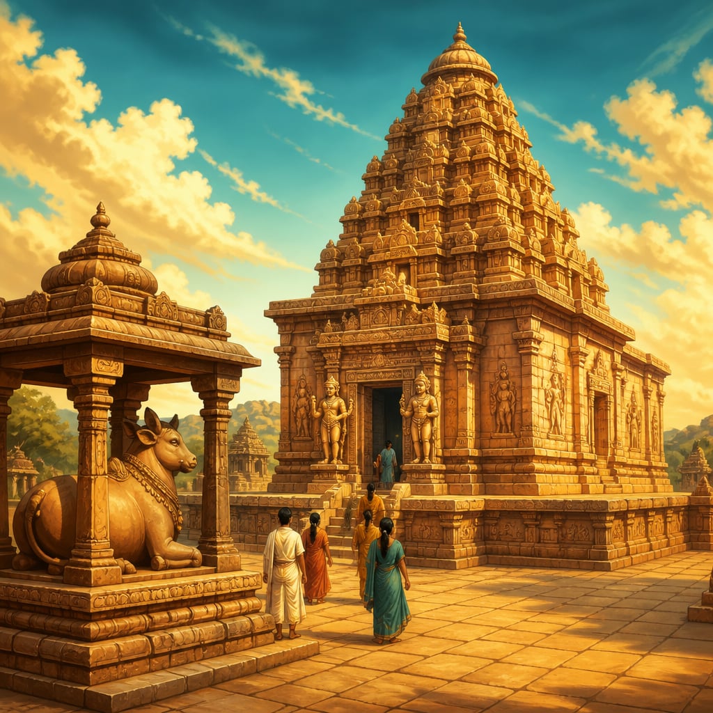 The Virupaksha temple at Pattadakal in morning light