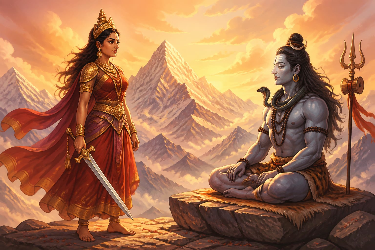 Meenakshi meets Shiva and her third eye fades