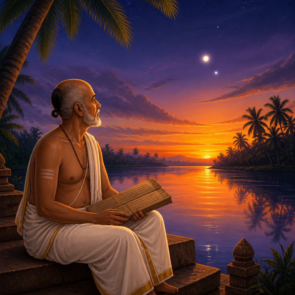 Nilakantha watching Venus and Mercury at dusk