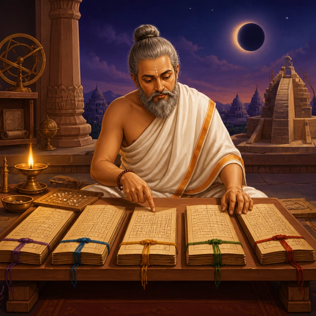Varahamihira comparing five rival manuals