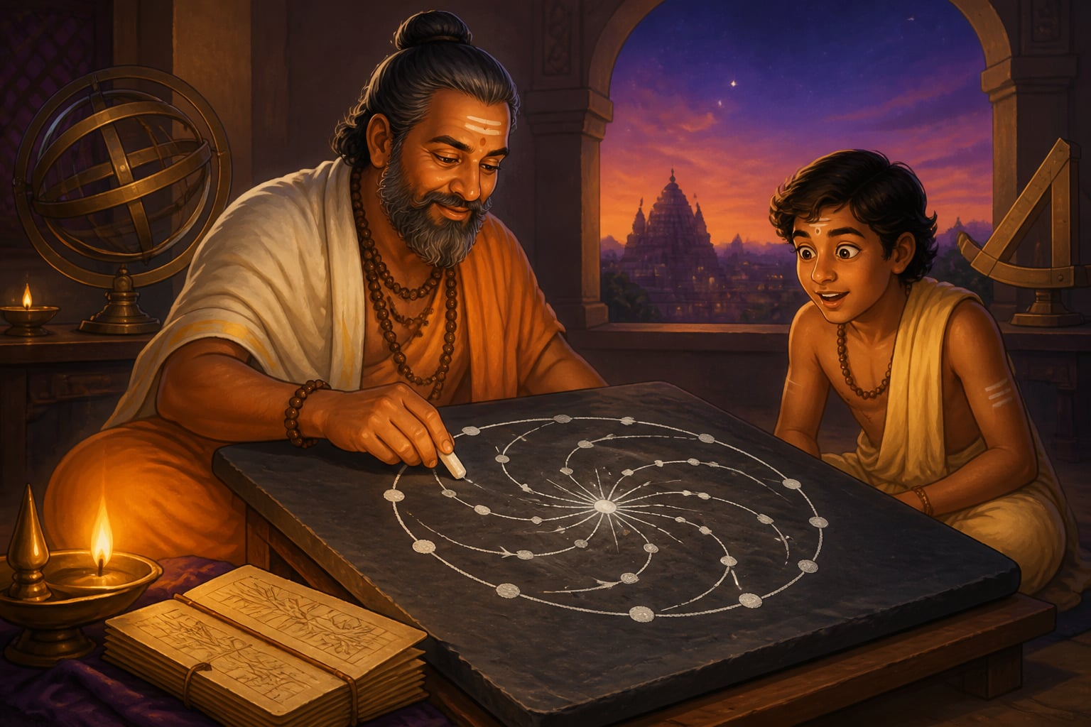Bhāskara II solving the chakravāla cycle for 61x² + 1 = y²