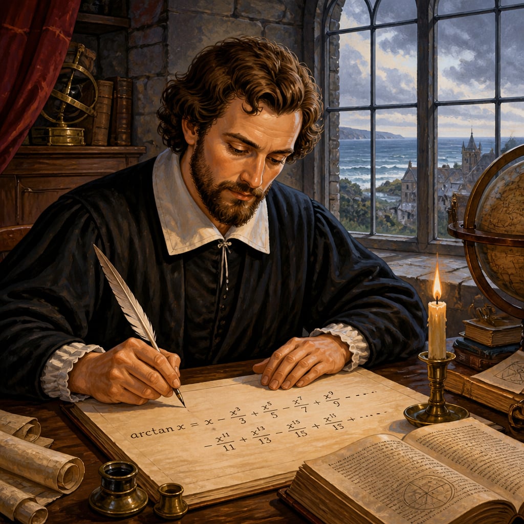 James Gregory at his St Andrews desk in 1671