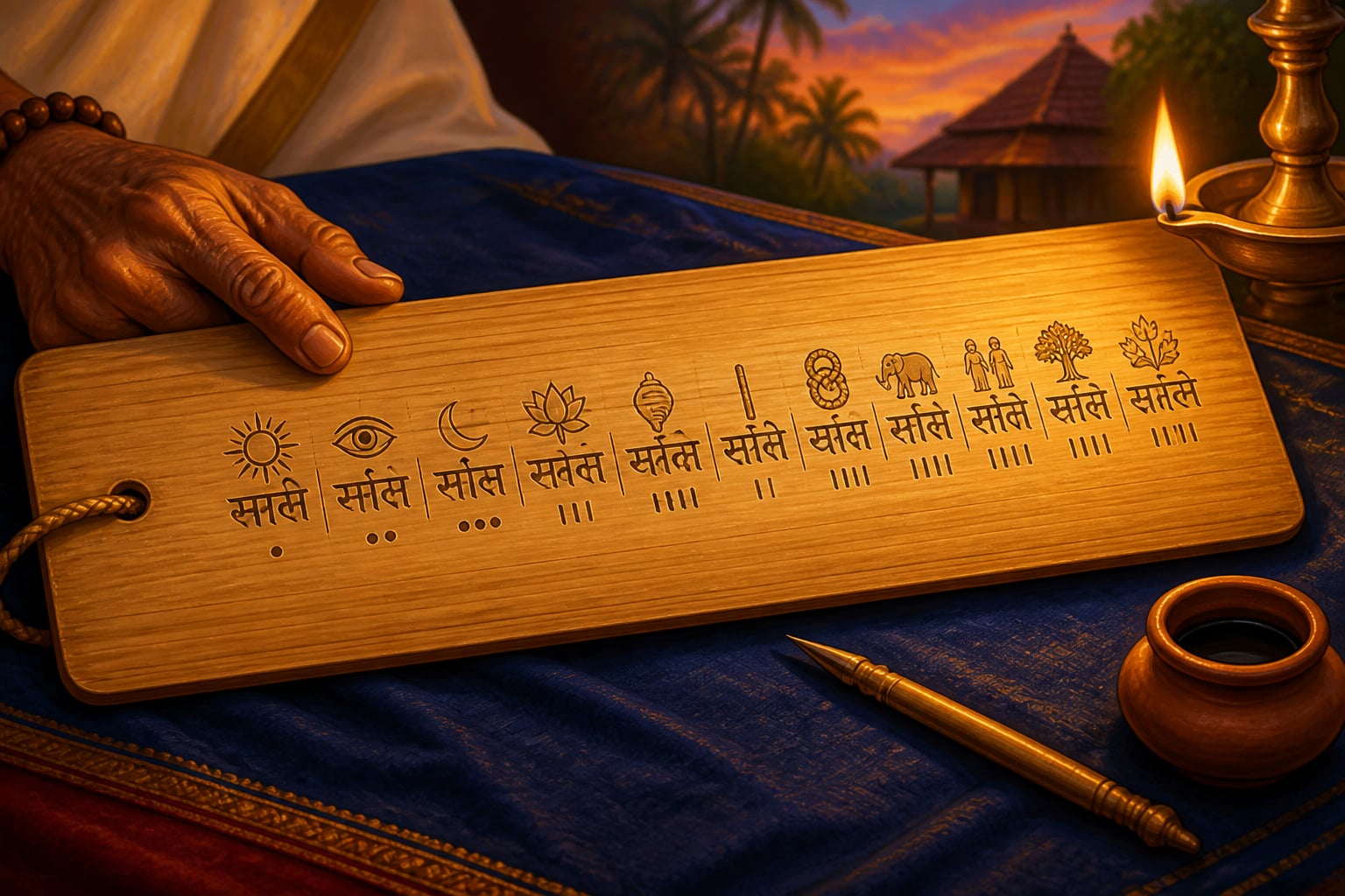 The bhūtasaṃkhyā verse encoding pi to eleven decimals
