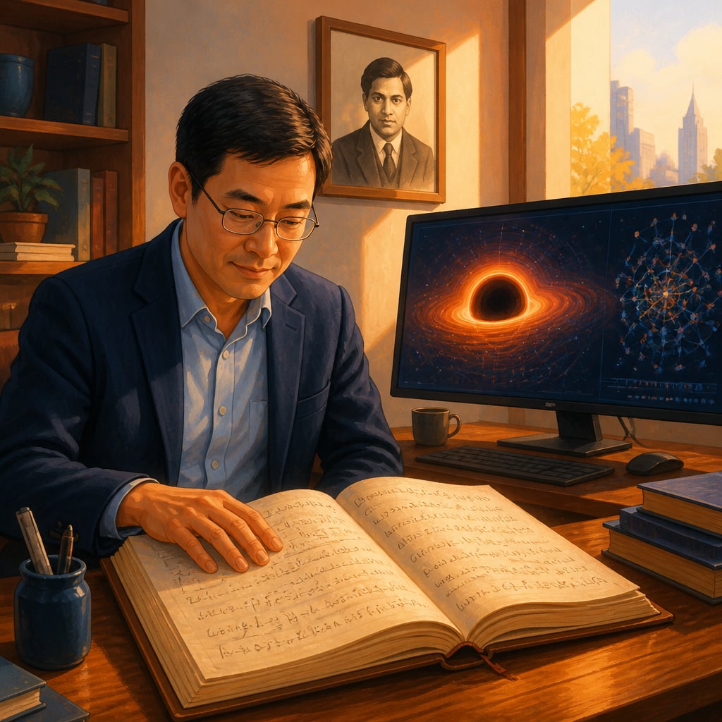 Ken Ono at Emory studying Ramanujan's notebooks