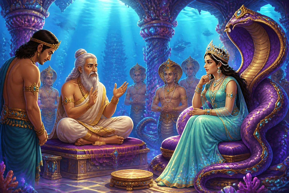 Vidhura teaching at the court of Queen Vimala