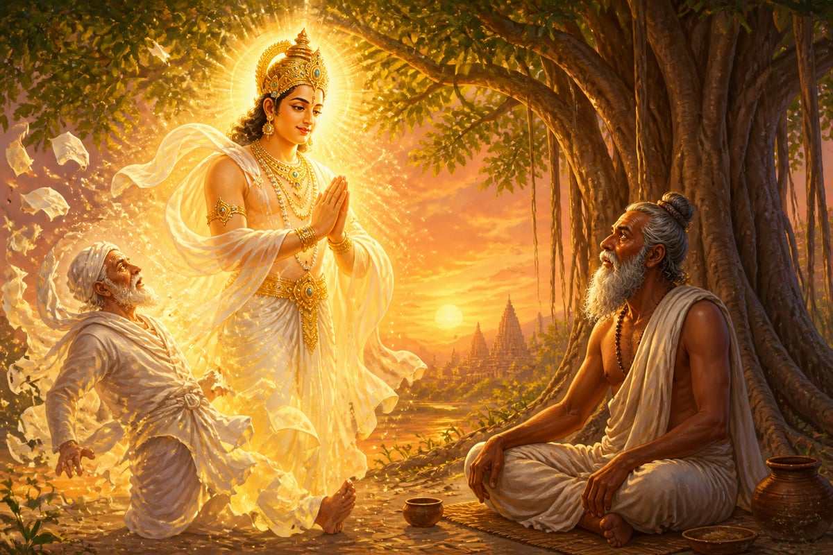 Lord Indra reveals himself and honors Matanga