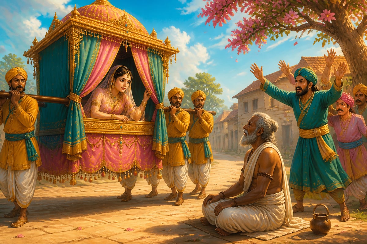 The princess encounters Matanga in the road