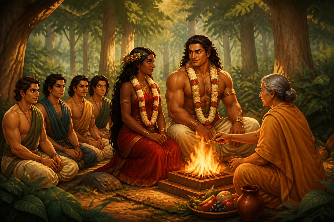 Bhima's forest wedding to Hidimbi