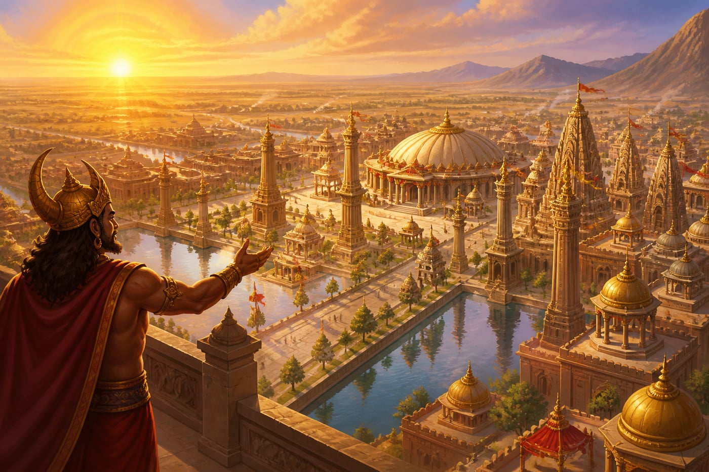 Indraprastha rising from the cleared land