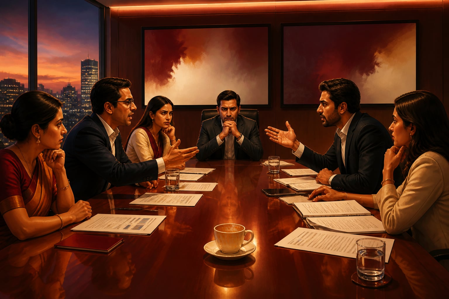 A modern boardroom tension echoing ancient rivalry