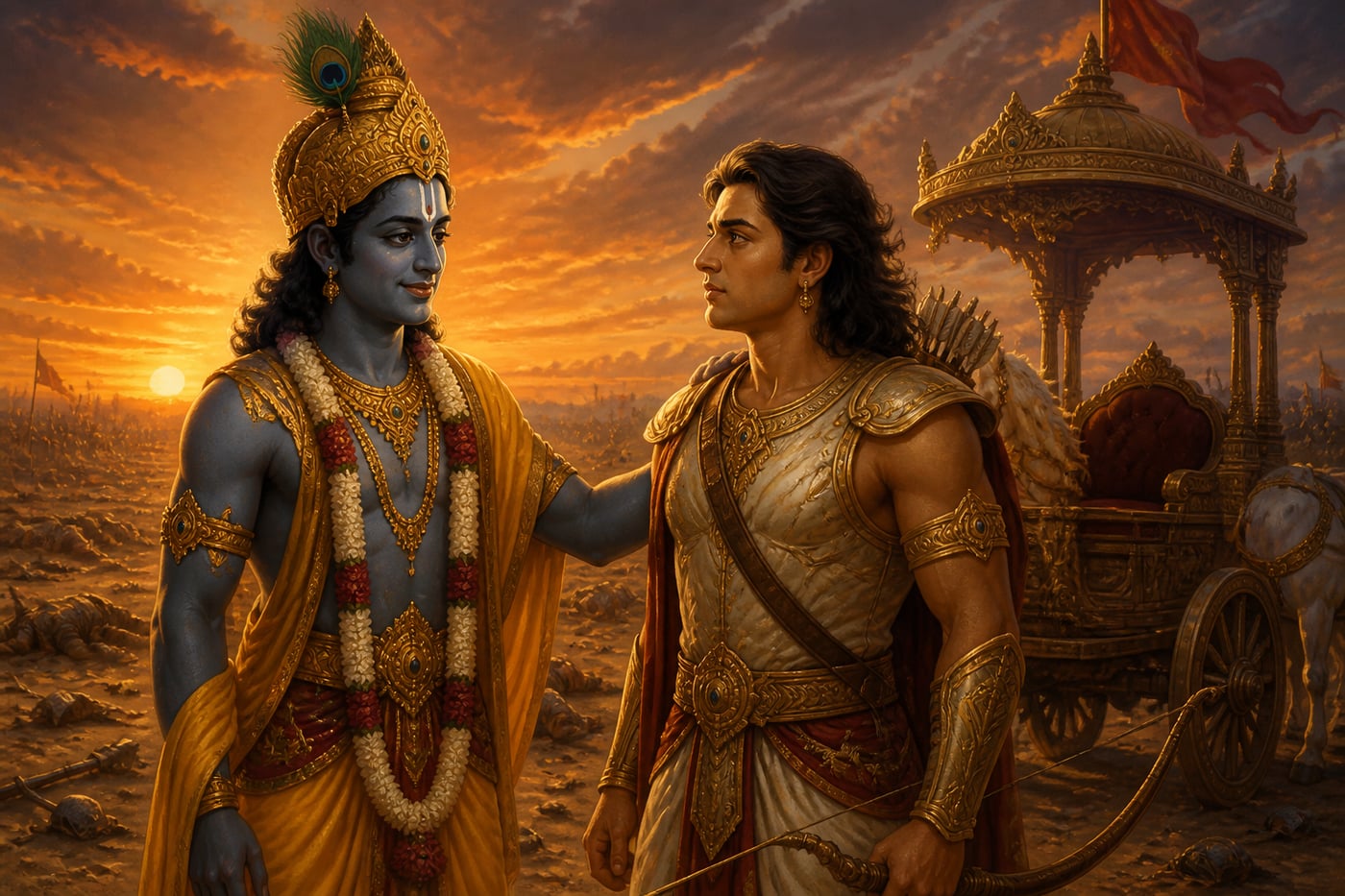 Krishna and Arjuna's conversation about maya