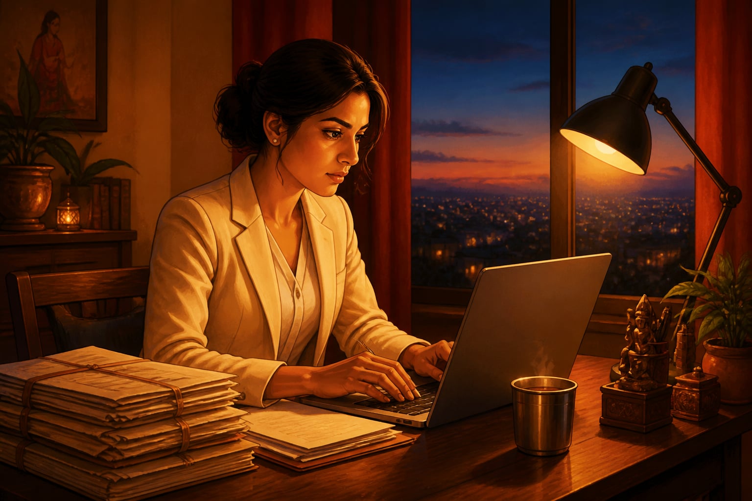 A modern whistleblower documenting the case at night