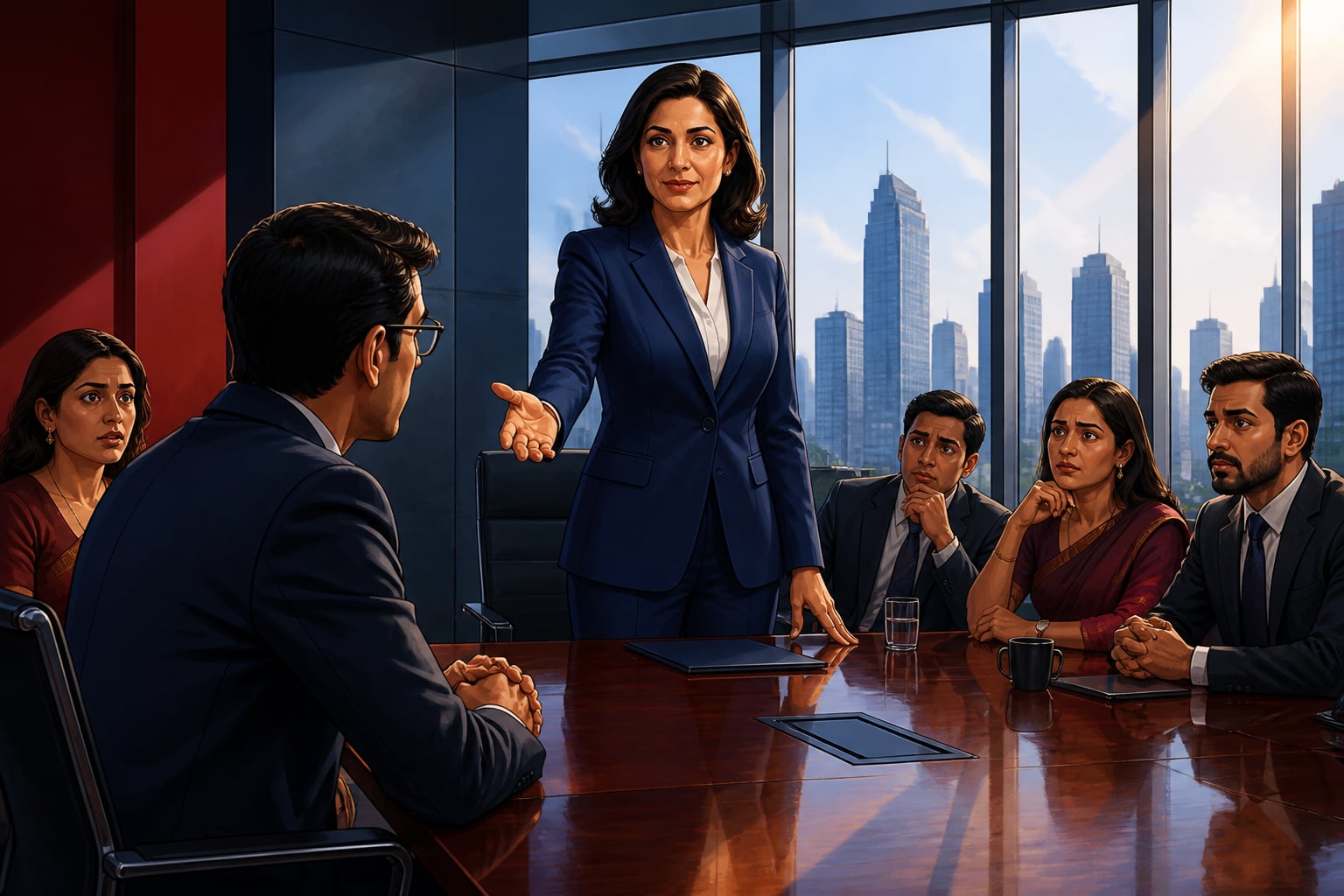 An executive choosing collaboration over retaliation