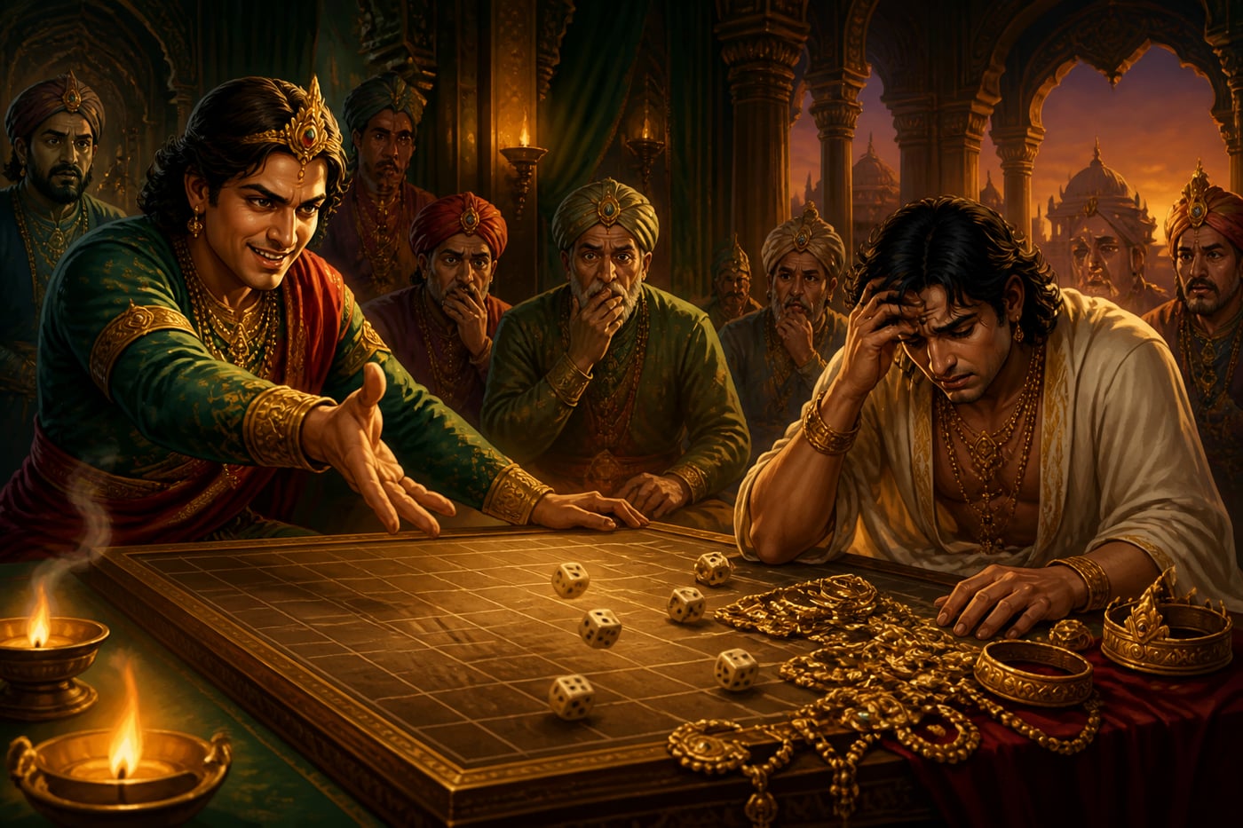 Pushkara wins game after game from Nala in the royal hall