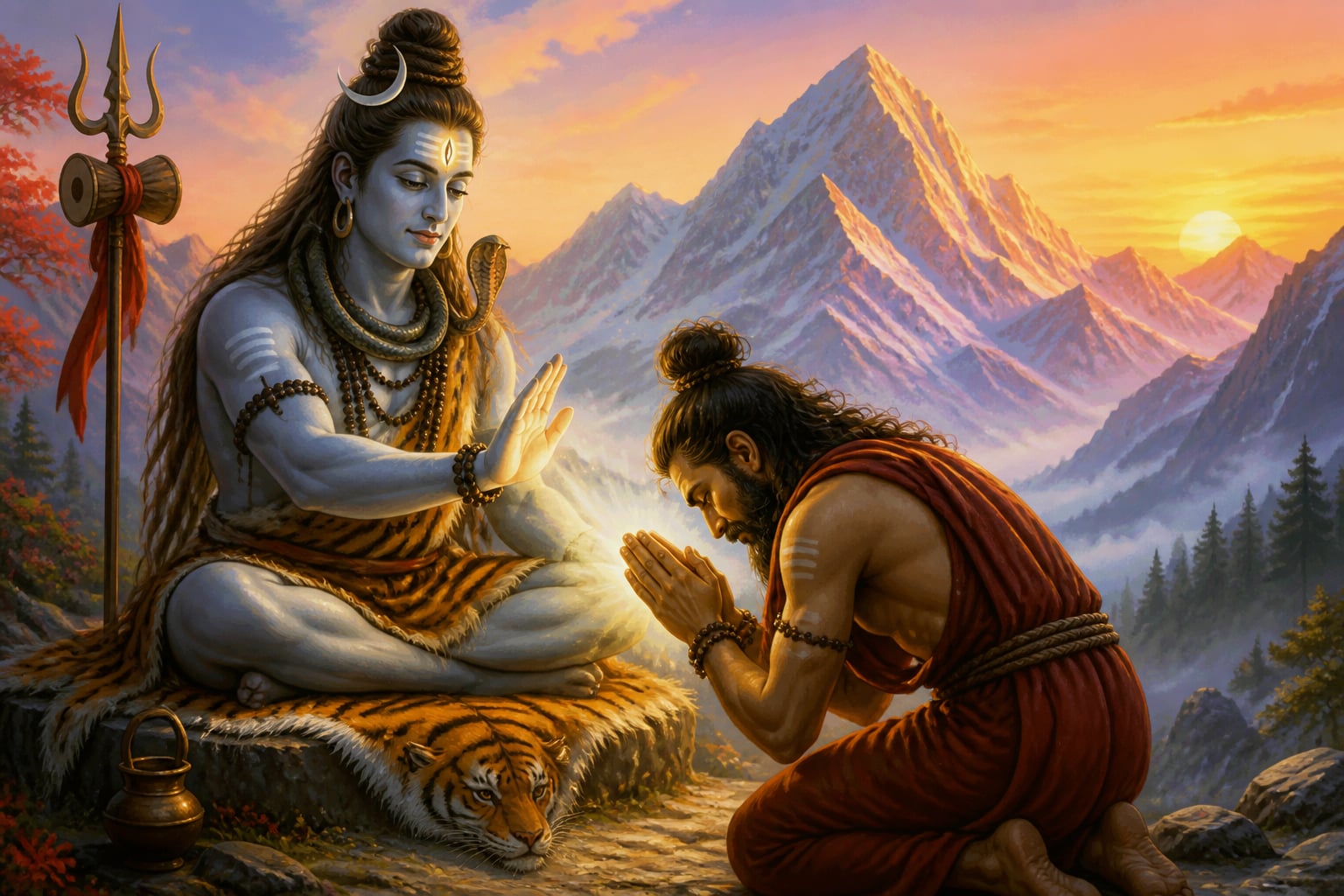 Shiva grants Jayadratha his limited boon