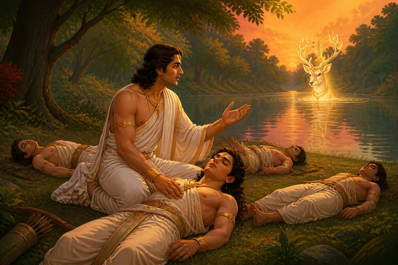 Yudhishthira chooses Nakula to be revived