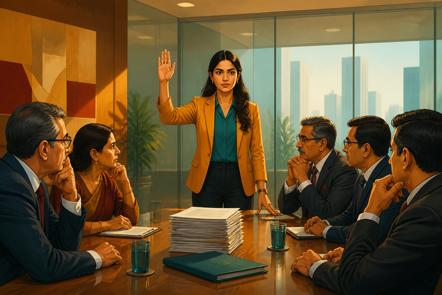 A modern professional speaking up against institutional silence